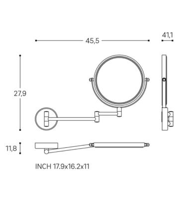 Cosmic 29233 Wall Magnifying Mirror