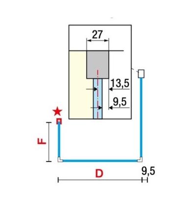 Novellini Kuadra Hl lato fisso Aletta 15