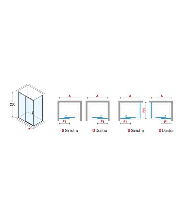 Novellini Zephyros 2.0 Ph sliding door left