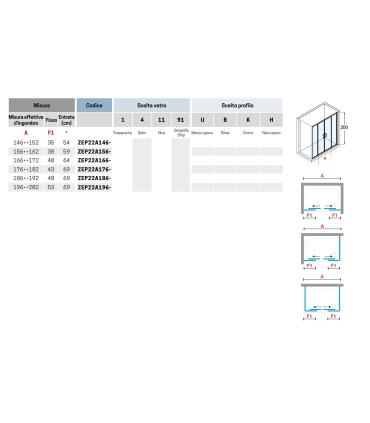 Novellini Zephyros 2A Sliding door