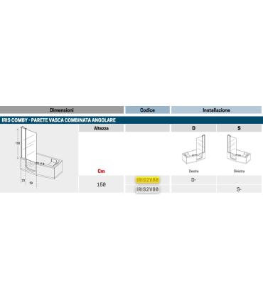 Novellini Iris Comby Bathtub Wall right