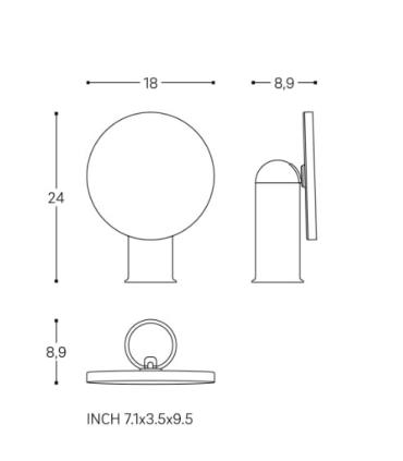 Cosmic Geyser X5 Magnifying Mirror Stand