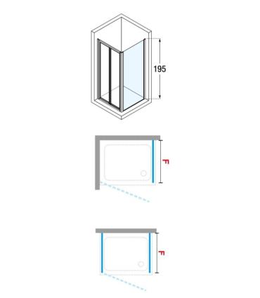 Novellini Star2.0 F laterale lato fisso acrilico