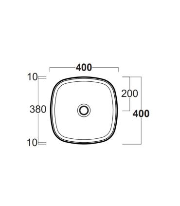 Simas Foriu Fo03 countertop washbasin 40X40 without hole