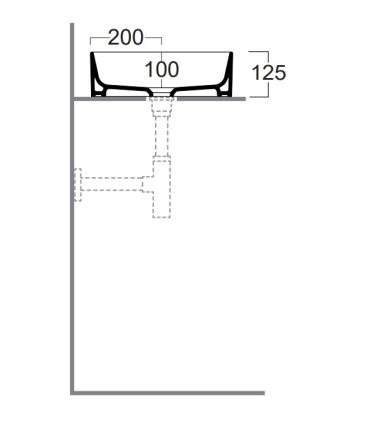 Simas Foriu Fo03 lavabo appoggio 40X40 senza foro