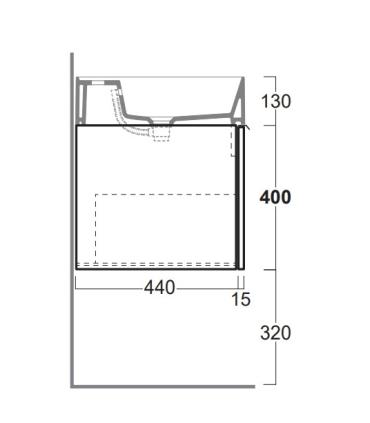 Simas Agile Agm121D washbasin cabinet Ag121D