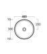 Simas Foriu Fo01 Vasque à poser diamètre 40 sans trou