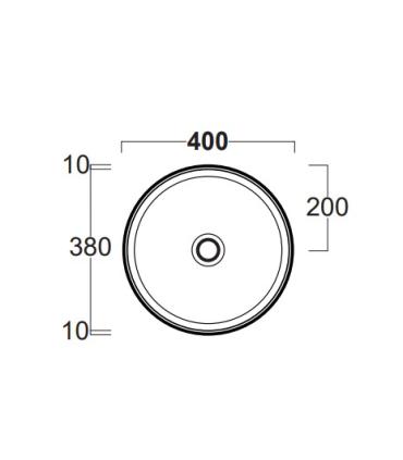 Simas Foriu Fo01 Vasque à poser diamètre 40 sans trou