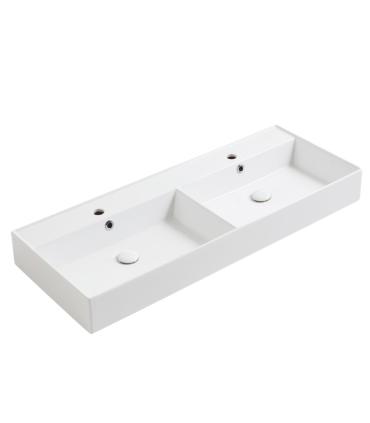 Lavabo doppio monoforo Simas collezione Agile