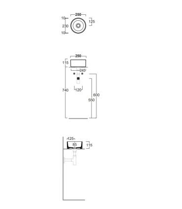 Simas Foriu Fo21 Countertop washbasin diameter 25