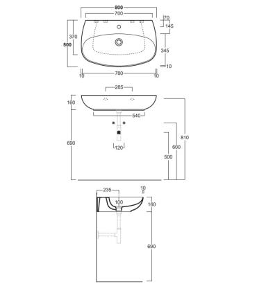 Simas Vignoni Vi11 Lavabo 80 cm