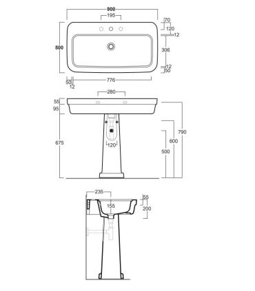 Simas Evolution Evo12 Console 90 without hole