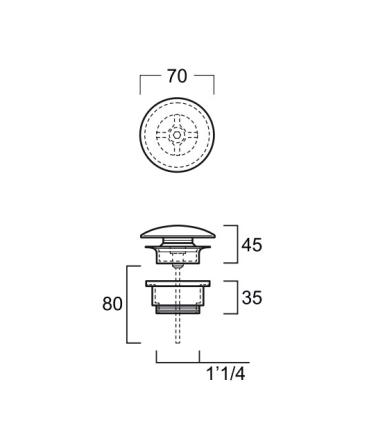 Simas Plce Universal ceramic drain