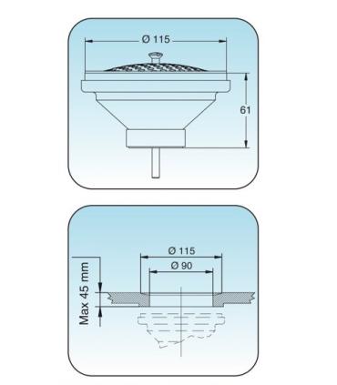 Lira 8.2908.11 piletta con griglia 11/2M