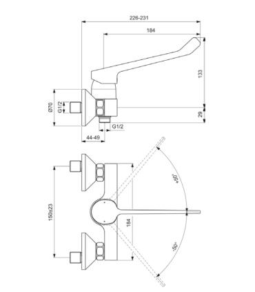 Ideal Standard Ceraflex Bd606 External Shower Mixer