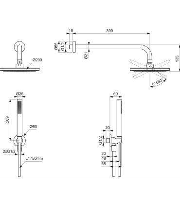 Ideal Standard Idealrain Bd389 Light Shower Kit