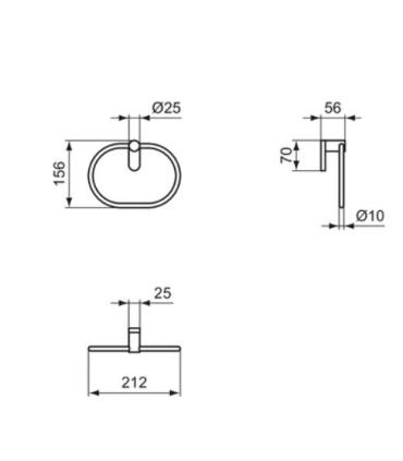 Anneau porte-serviettes Ideal Standard Conca T4503