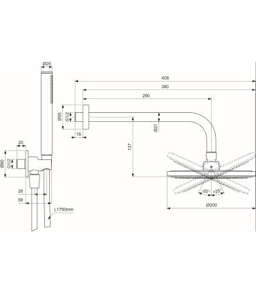 Ideal Standard Idealrain Bd778 Light Shower Kit