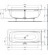 Baignoire à encastrer I.Life Normal Ideal Standard avec drain central