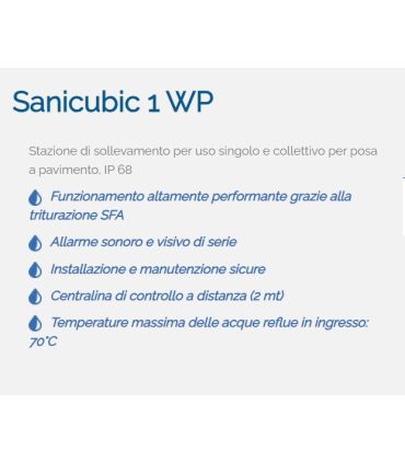 SFA Sanitrit SaniCUBIC 1 WP stazione sollevamento acque scure