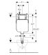 Cassetta incasso per wc a pavimento, Geberit, Sigma 8 muratura mattoni