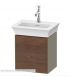 Duravit wall-hung vanity unit, White Tulip 4240L series, with American Walnut door