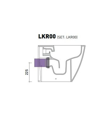 Flaminia Link Plus Flush-To-Wall Toilet For Replacement LK117RG