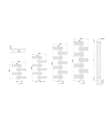 Radiatore design, Cordivari collezione Babyla inox satinato