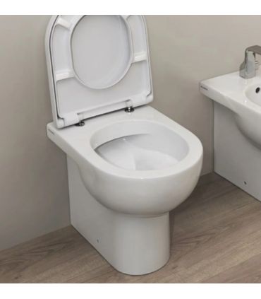 Floor standing toilet back to wall, Flaminia collection Quick Plus for renovation horizontal or vertical outlet