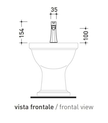 Mélangeur bidet monotrou Flaminia Evergreen EG223