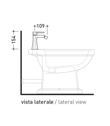 Mélangeur bidet monotrou Flaminia Evergreen EG223