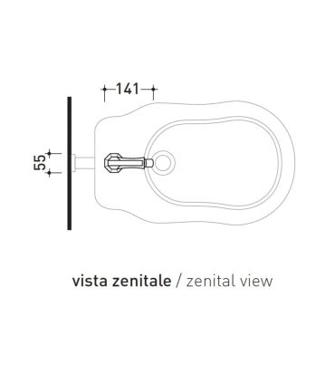 Mélangeur bidet monotrou Flaminia Evergreen EG223