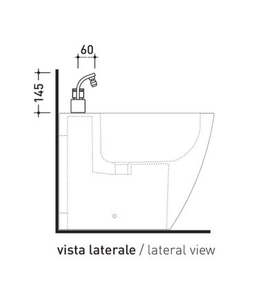 Miscelatore bidet Ceramica Flaminia serie one art.114070/F