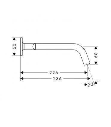 Hansgrohe Traditional tap wall hung Washbasin axor raindance 34313.