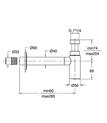 Siphon d'évier Silfra Ac790 ABS 1"1/4