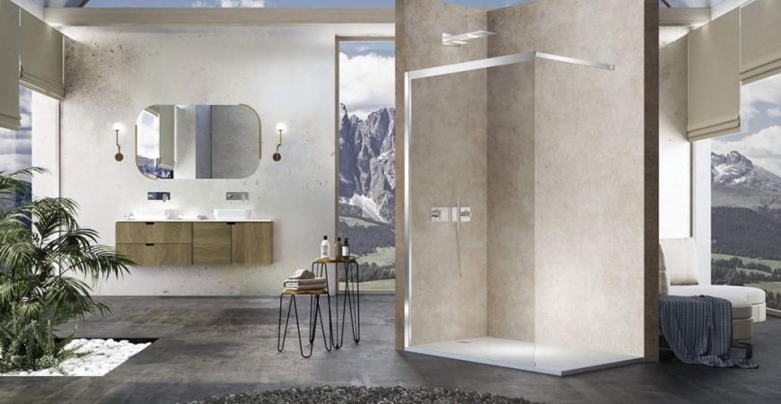 Create a floor level shower