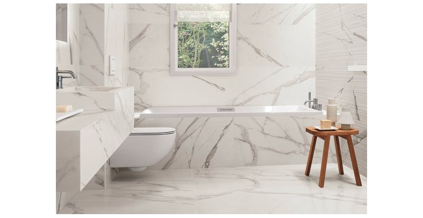 Marble-effect tiles: timeless elegance for your space