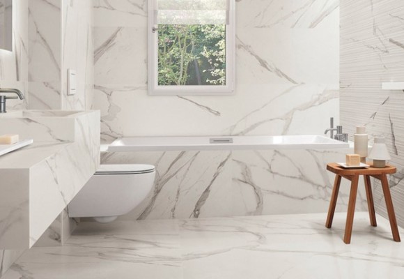 Marble-effect tiles: timeless elegance for your space